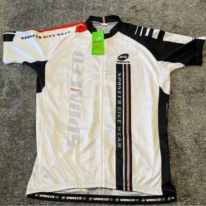 Sponeed Men’s White & Black Cycling Jersey